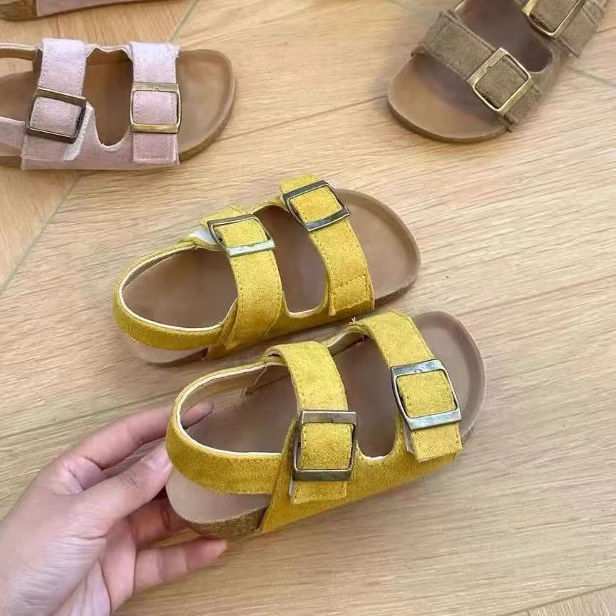 儿童沙滩鞋2025年夏季新款男童软底小女孩露趾勃肯凉鞋时尚宝宝鞋