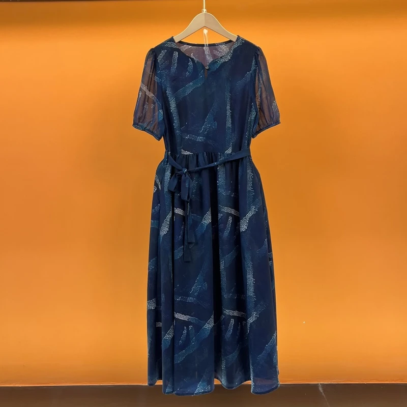 【富贵专属】2025夏季新款法式优雅设计师款收腰显瘦连衣裙-5502-2