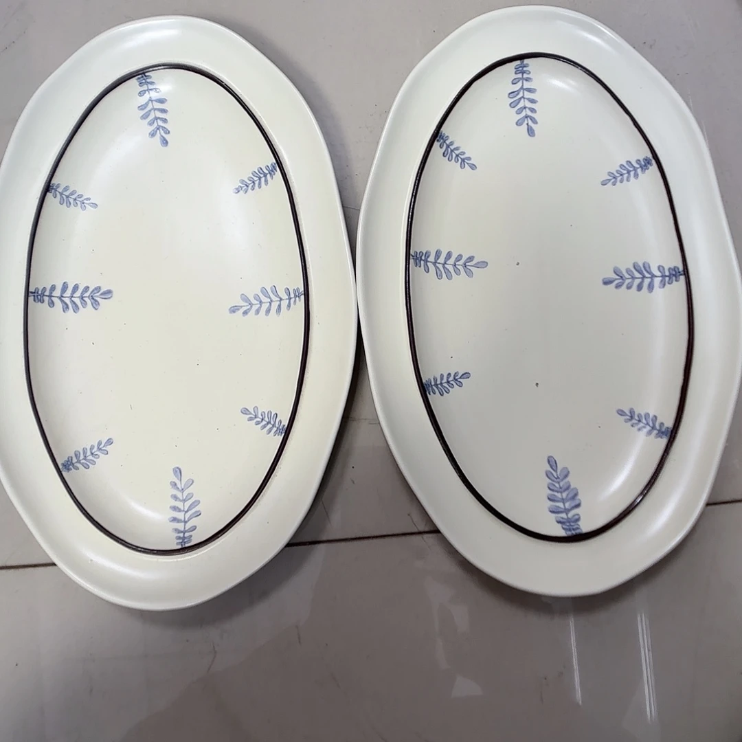 瓷片瑕疵特价陶瓷鱼盘