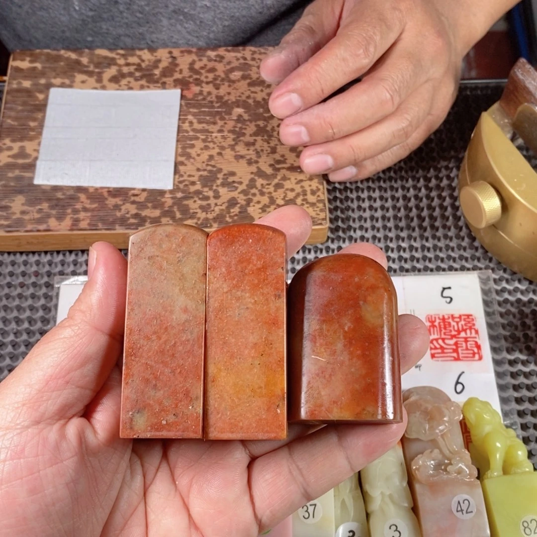 寿山石老*鸟3方一套包刻包设计