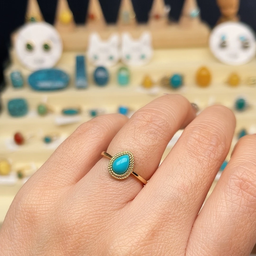 绿松石戒指合金女戒
