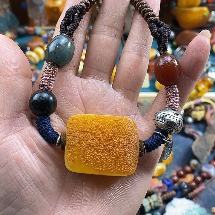 蜜蜡未镶嵌项链项链