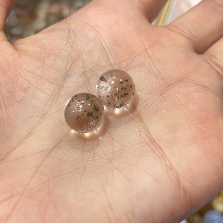 爱***者烟晶未镶嵌手链绿幽灵单珠打孔不退不换