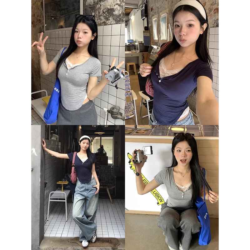 【HRG清仓】T恤 修身时尚百搭通勤显瘦T恤251V0003