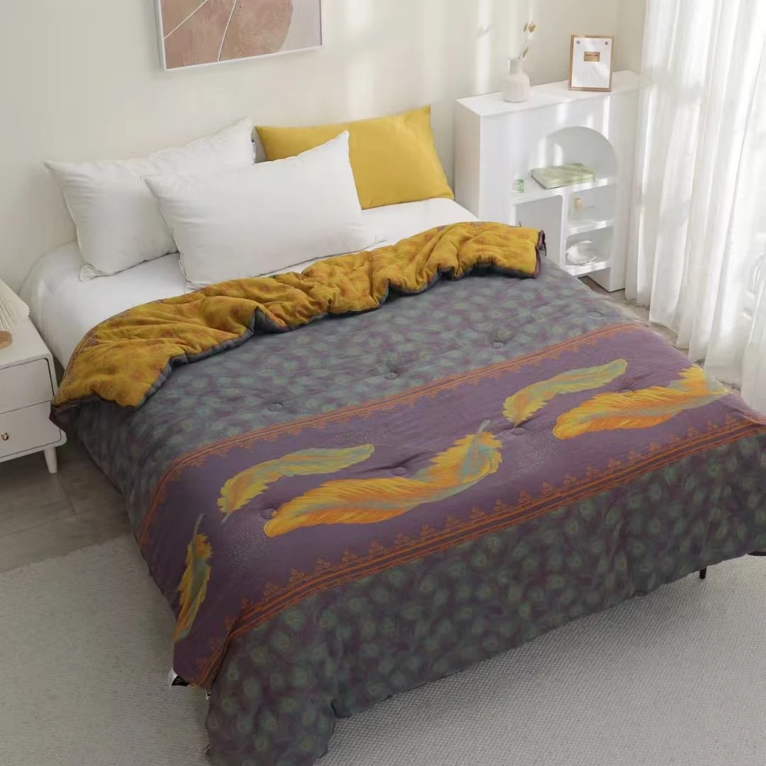 李官奇双层有氧纱大豆被 可水洗大豆纤维被2m*2.3m