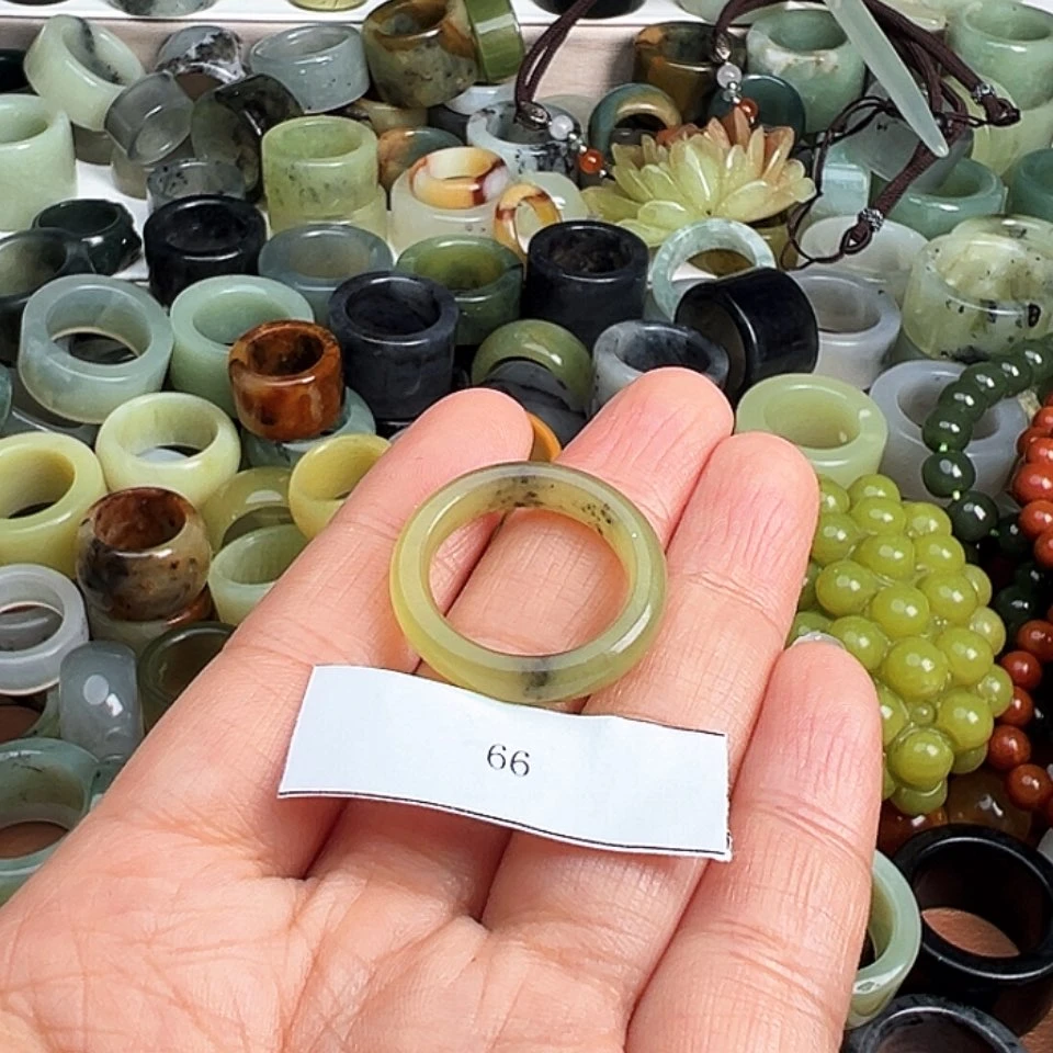 【闪购商品】合金蛇纹石玉戒指