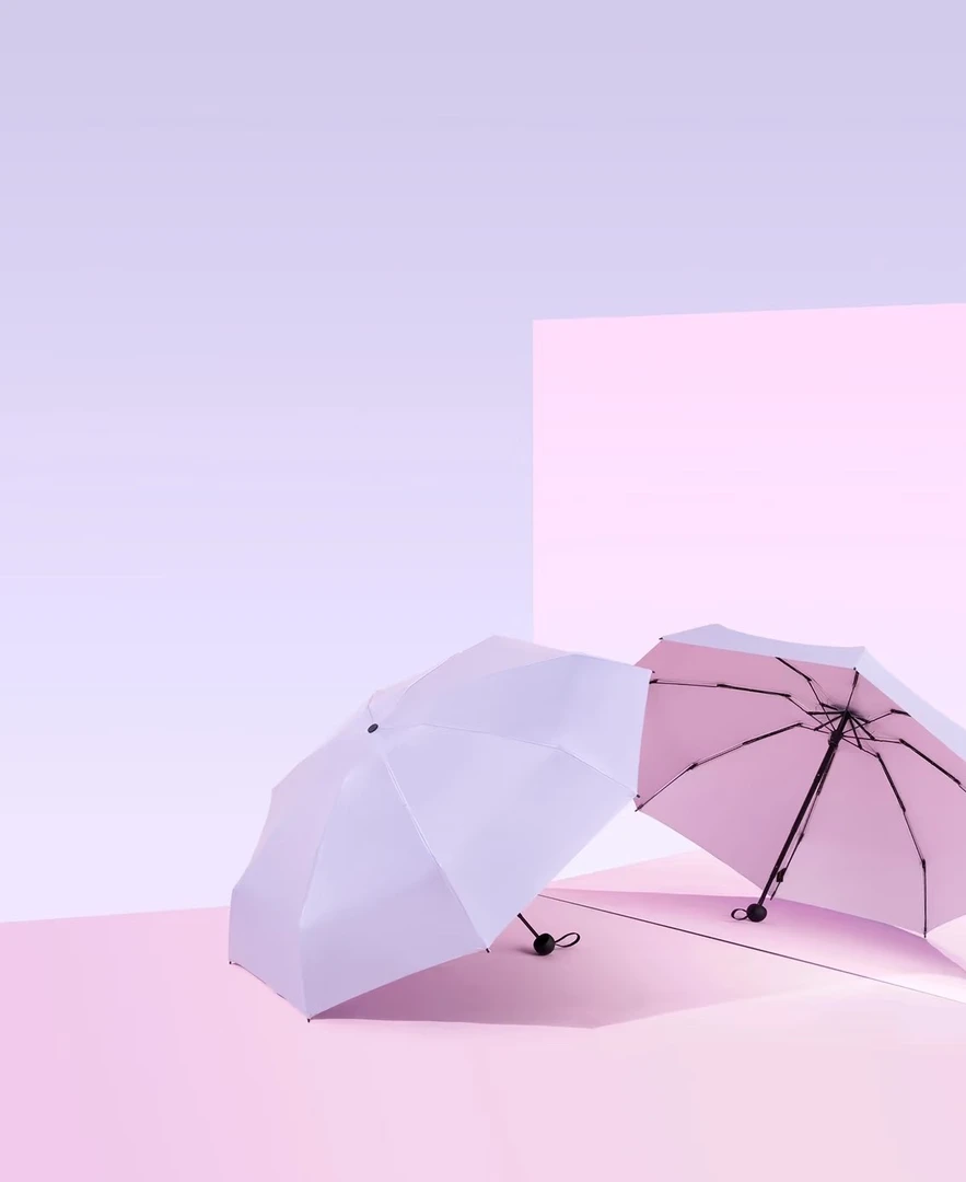 【雨伞】折叠遮阳伞防紫外线晴雨两用轻巧便携简约风格