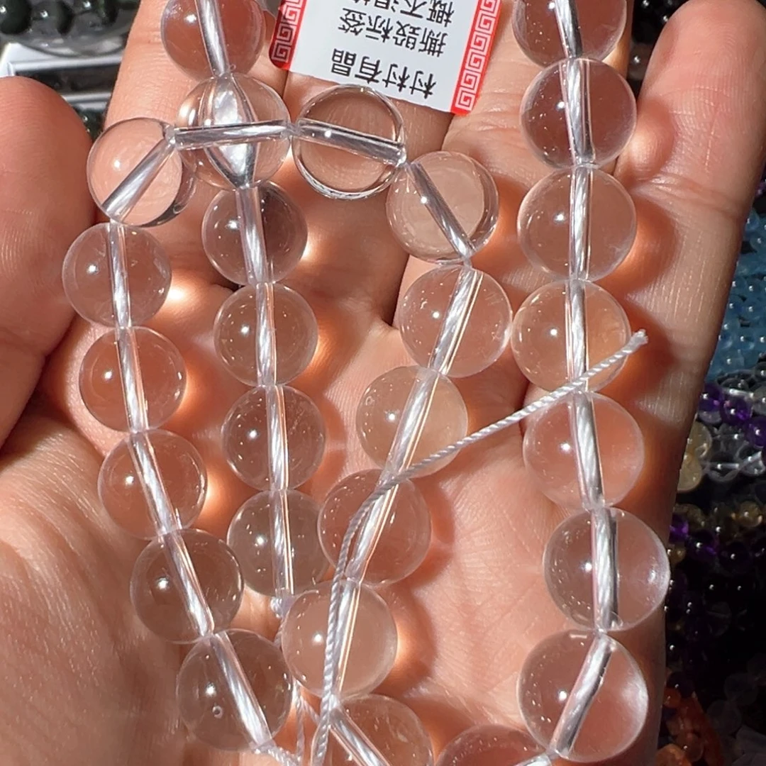 水晶手链未镶嵌尼*.12mm的双A白水半成品