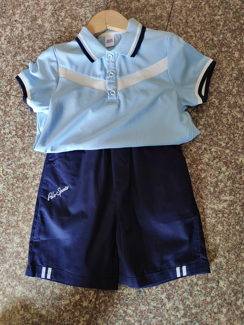 H2中下蓝色POLO套装