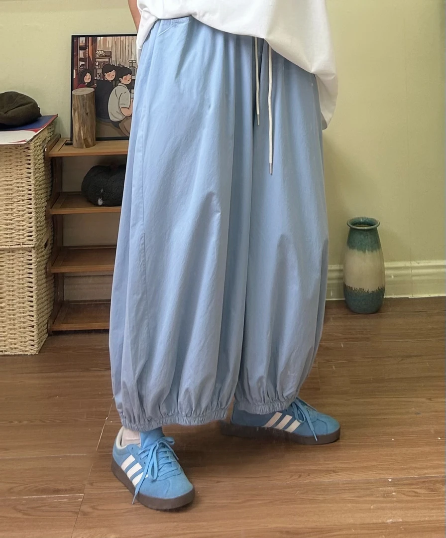 春夏新款宽松大版休闲百搭抽绳休闲裤295