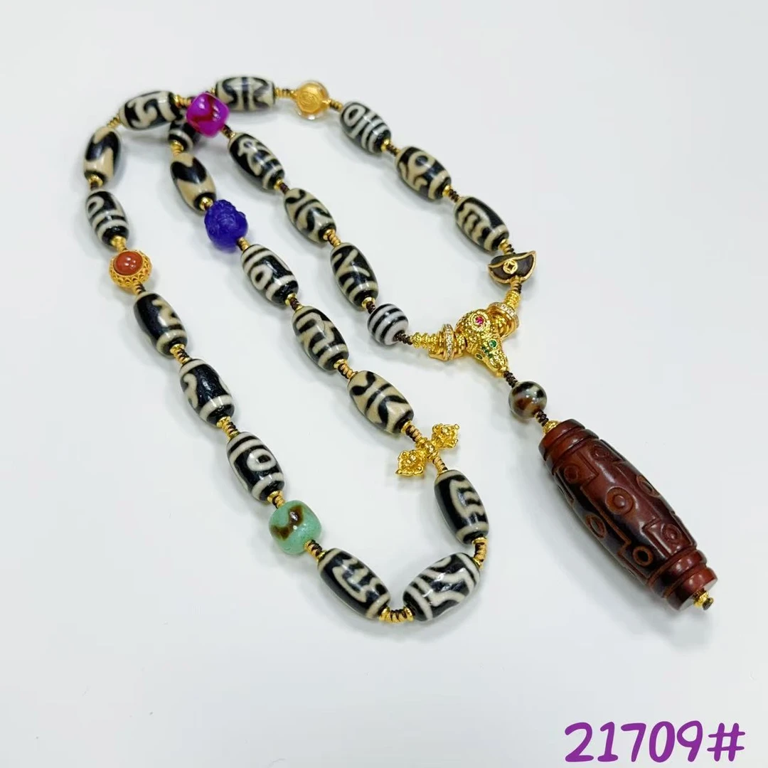 非金属珐琅吊坠 21709项链挂件吊坠 复古长款独特百搭多样(发一)