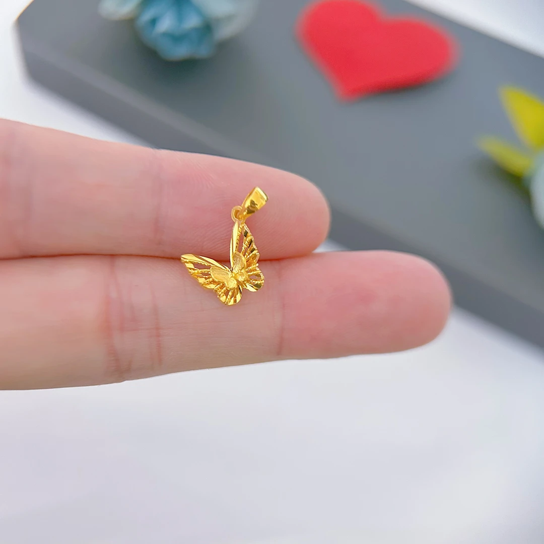 【5G双层蝴蝶吊坠】爆闪女生礼物轻奢潮流【不支持7天无理由退换货】