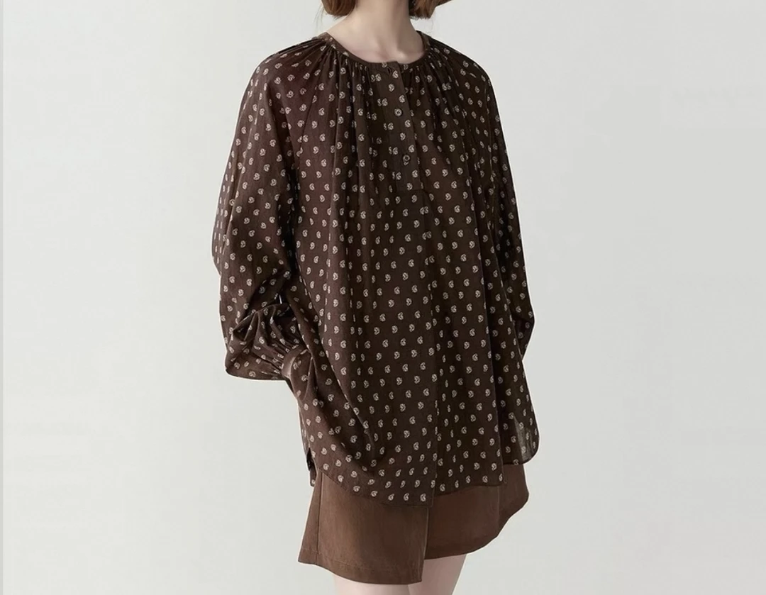 H025小禾 25款全棉印花轻盈透气花式上衣