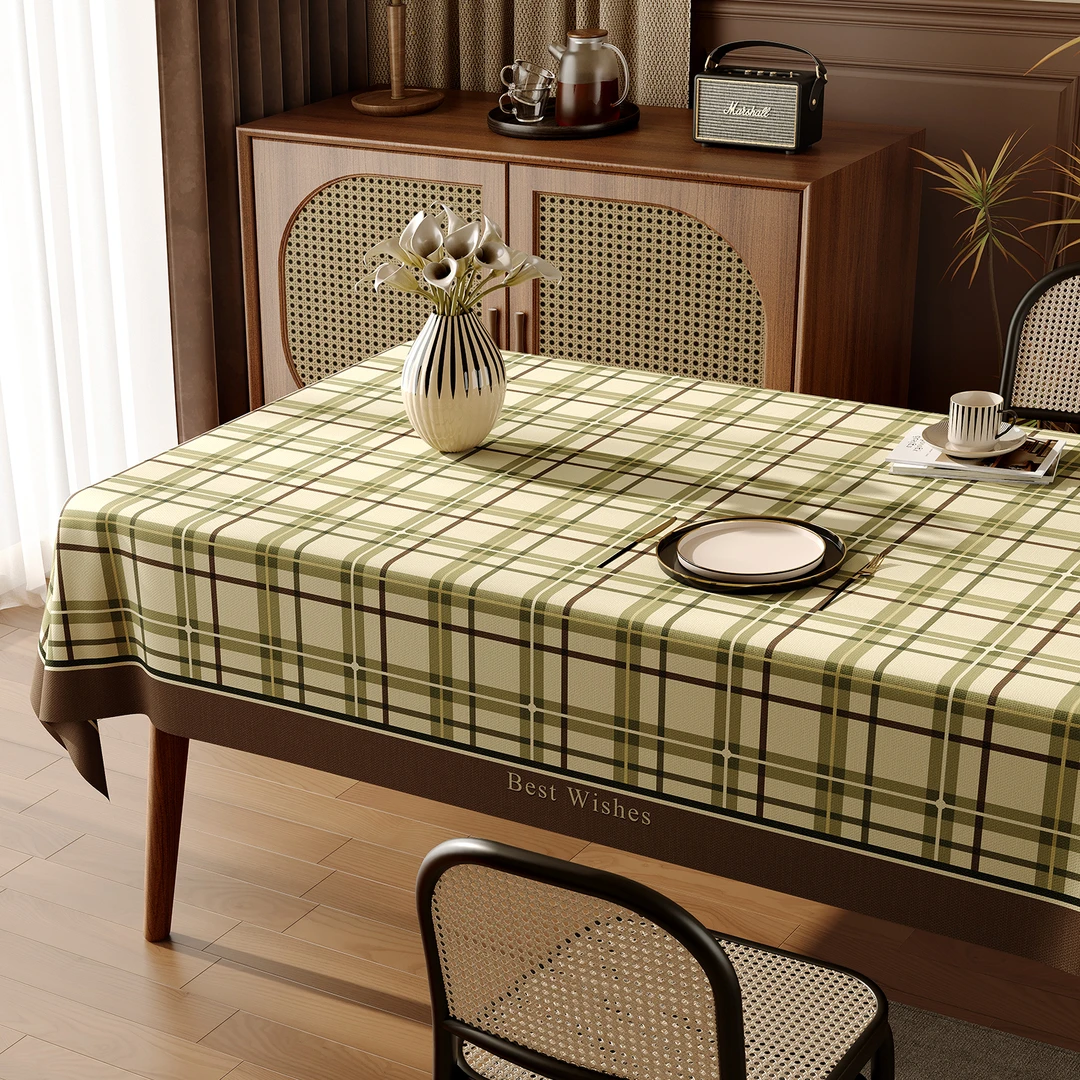 复古桌布免洗防水防油氛围感长方形餐桌布轻奢高级感2024新款台布