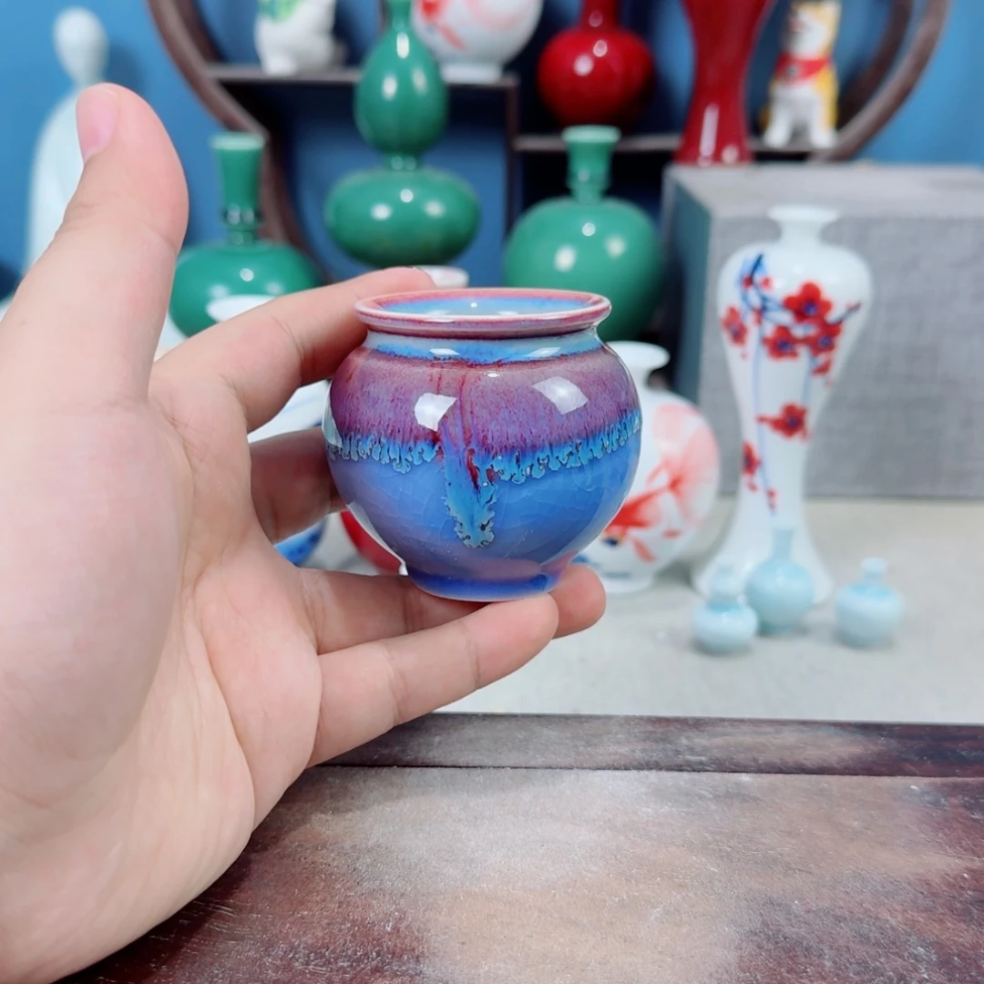 陶瓷手工小花器摆件