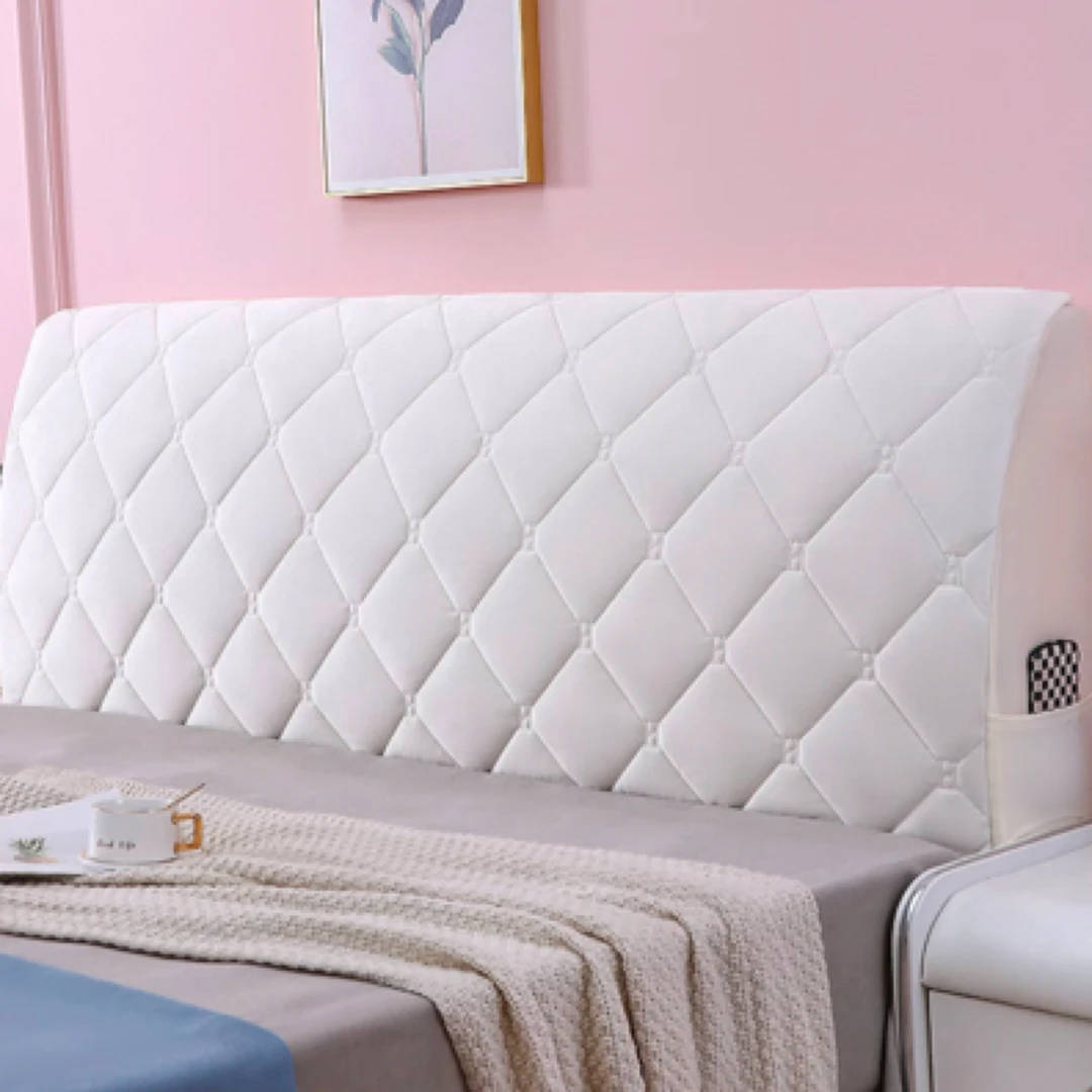 四季通用加厚全包夹棉床头罩简约软包防尘保护套