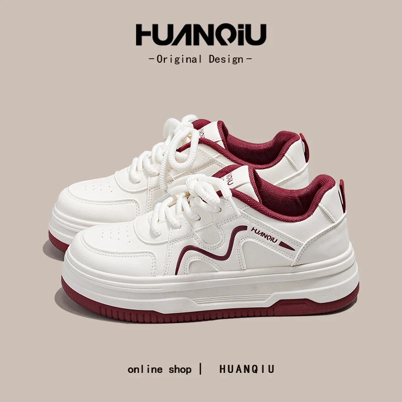 环球明星同款流行小白鞋女款2025爆款增高学生校园百搭板鞋HC258
