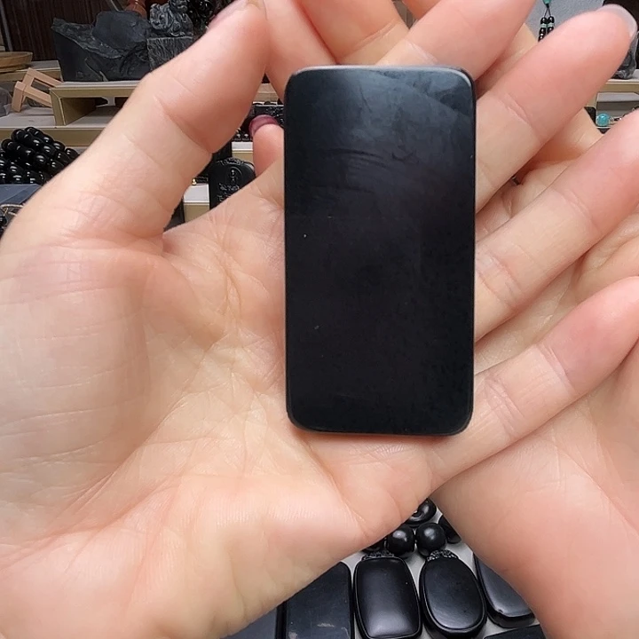 和田玉（墨玉）未镶嵌手链471钢板