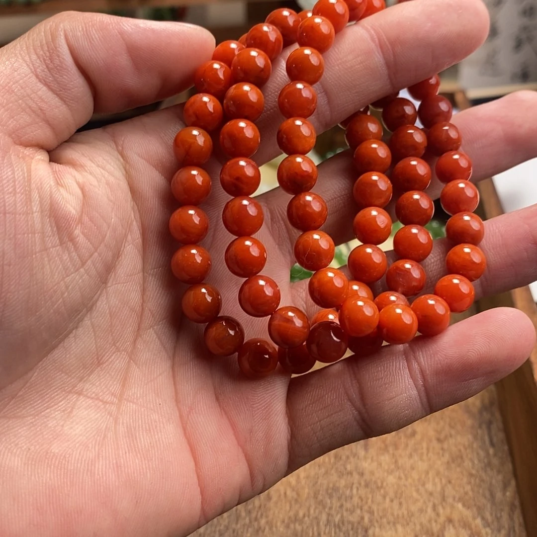 南红玛瑙手链未镶嵌满色单圈多样性发货拍一发一
