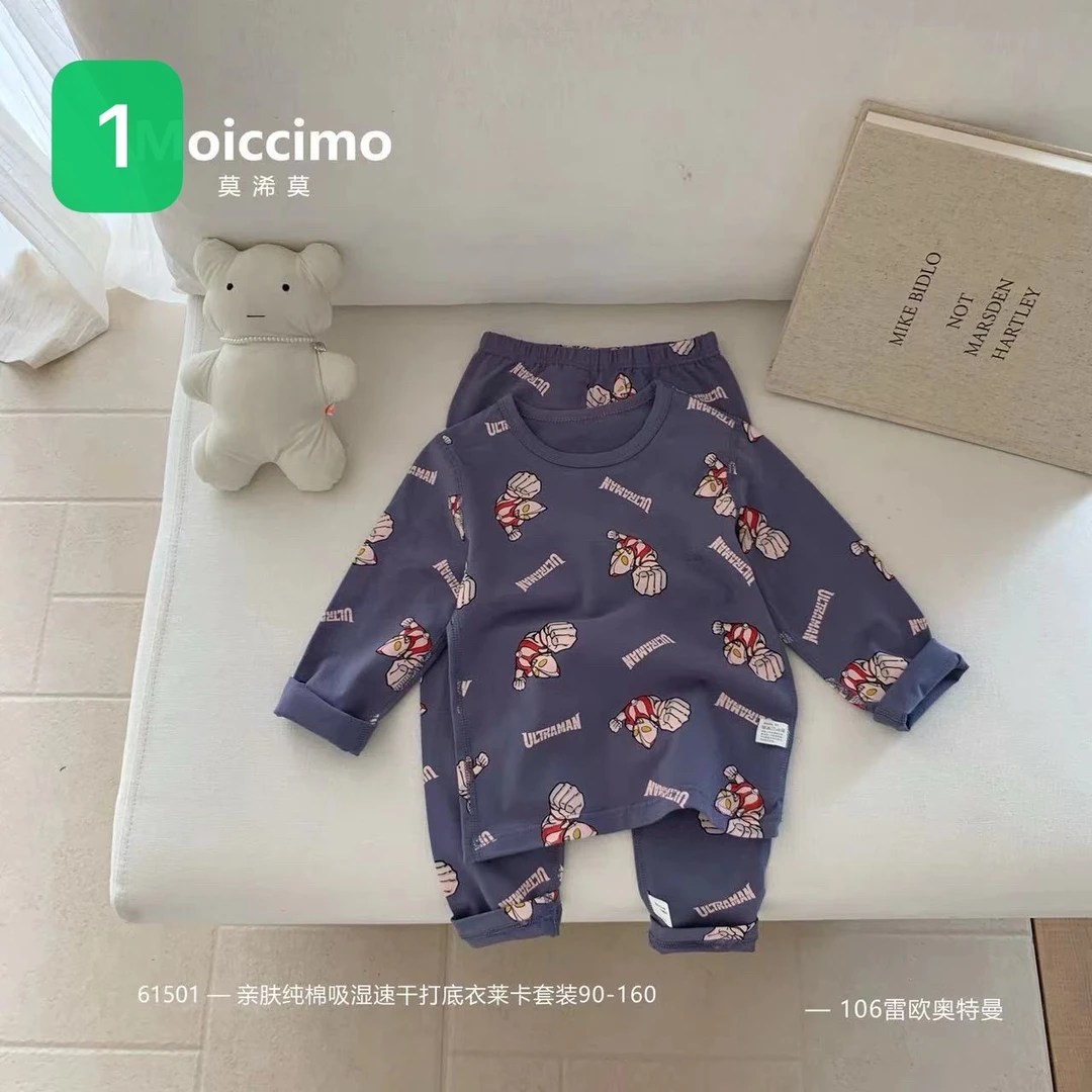 保暖休闲居家卡通吸汗秋衣裤春秋连体欧若精灵风