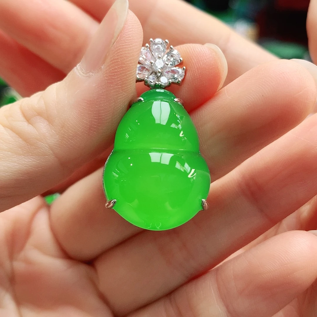 玛瑙/玉髓吊坠银S925镶嵌