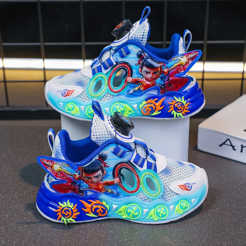 儿童运动鞋2025夏季新款男童透气镂空网面鞋中小童轻便软底跑步鞋