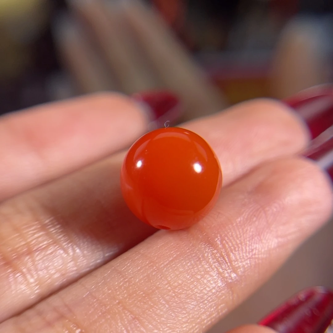 南红玛瑙未镶嵌圆珠12.1mm