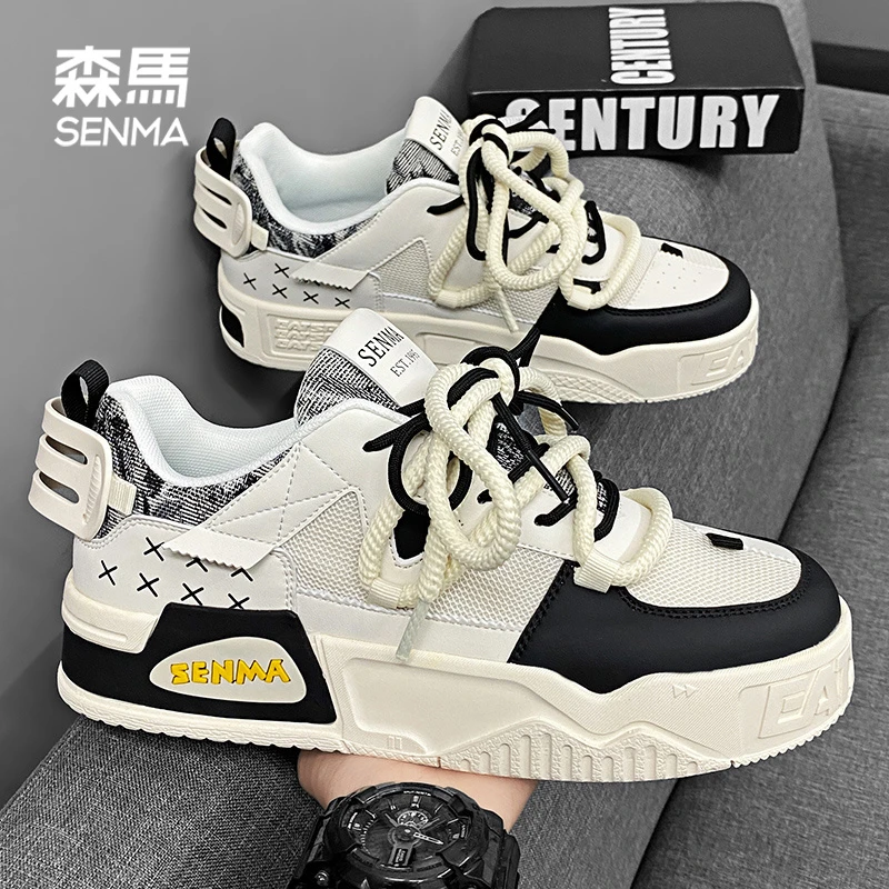SENMA/森马秋季新款校园高颜值板鞋男士低帮厚底耐磨运动潮鞋学生