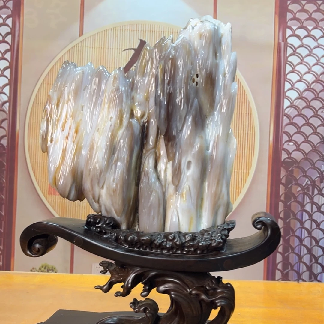 硅化玉（树化玉）未镶嵌摆件