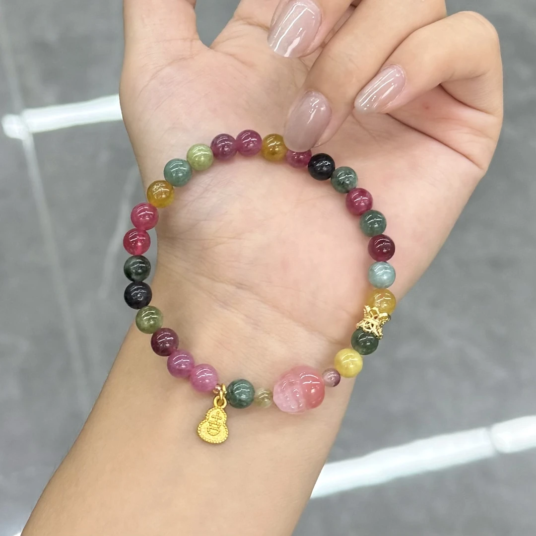 碧玺手串配盐源玛瑙貔貅轻奢女款（多样性发一件）B-69