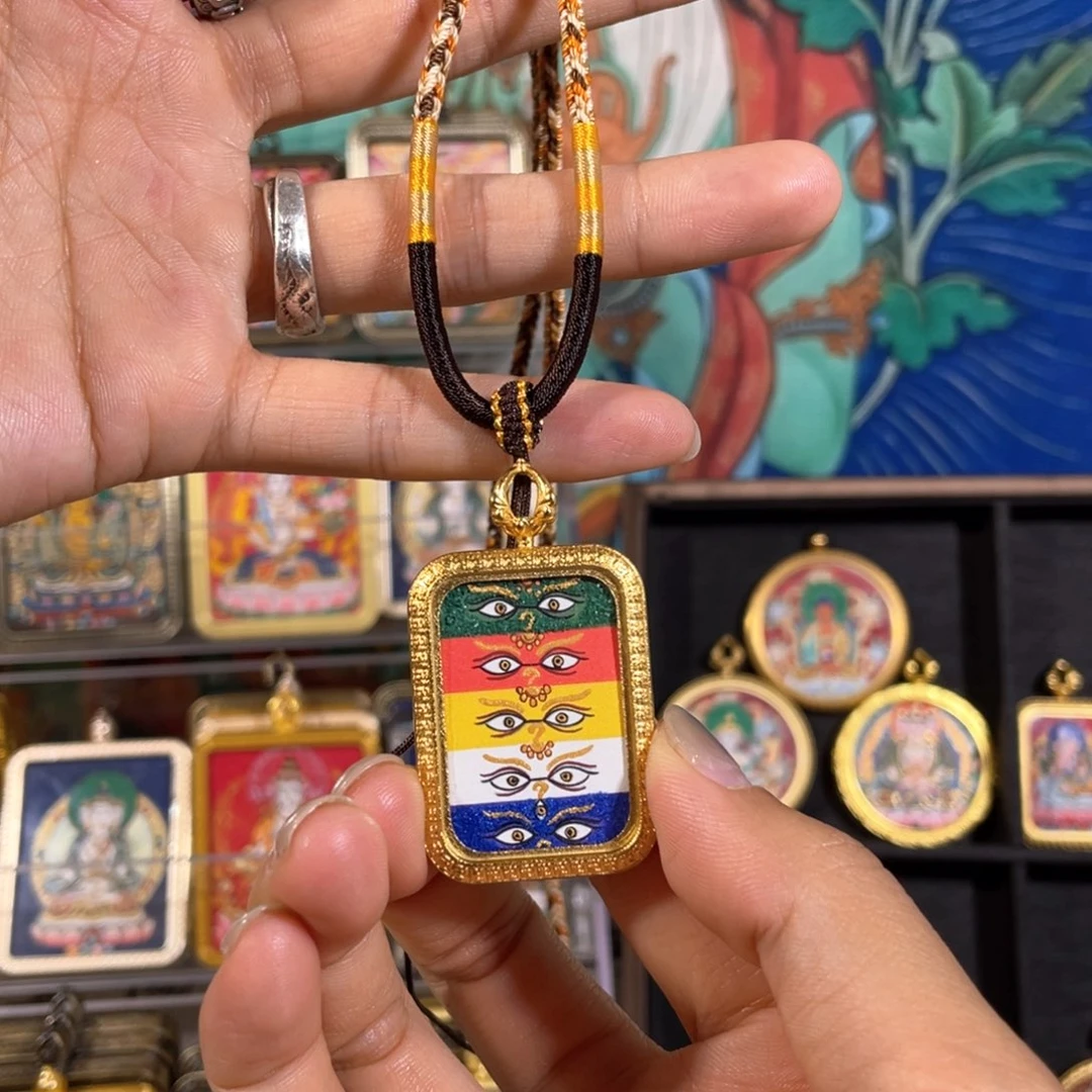 五路财神纯手绘唐卡