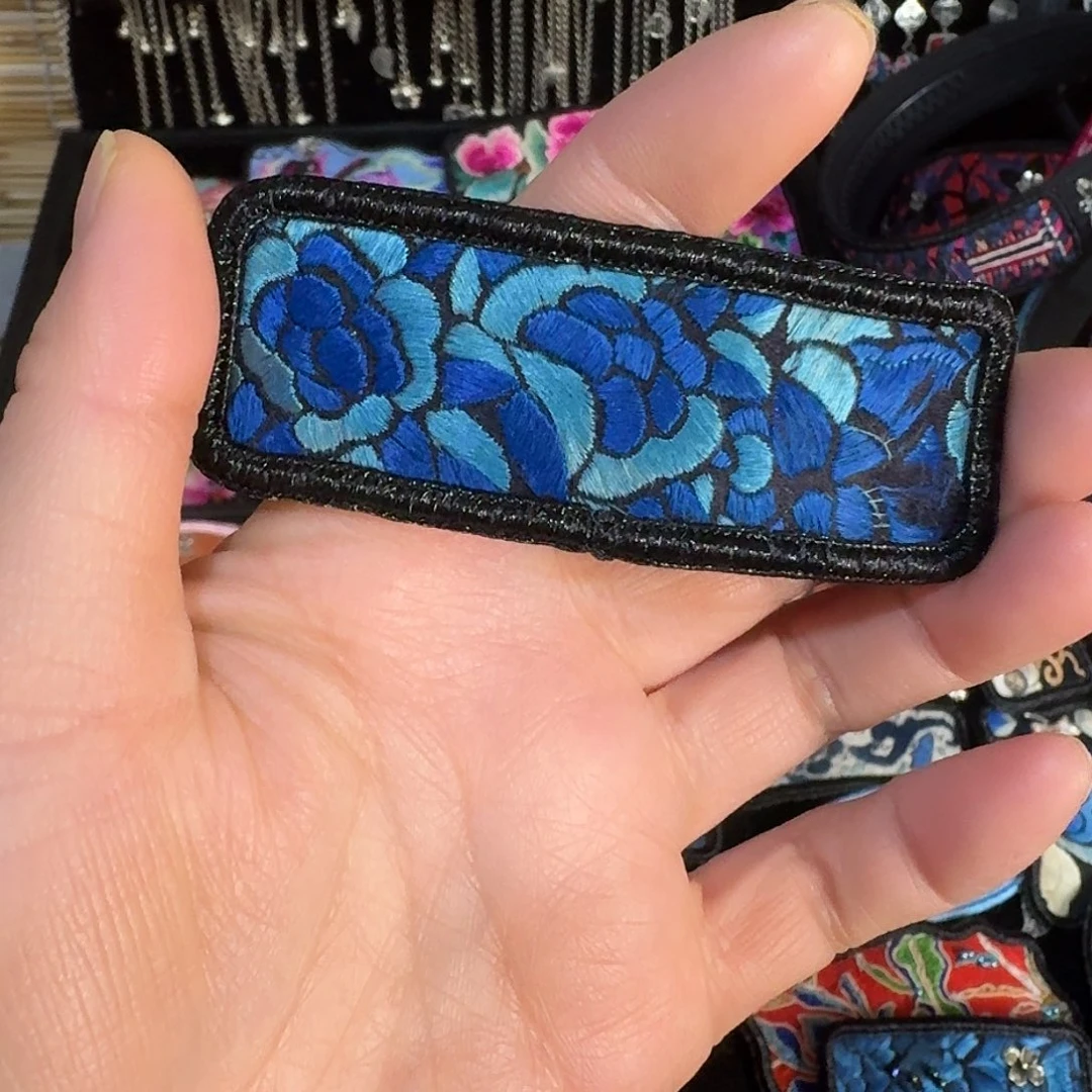刺绣民族风刺绣老绣发夹