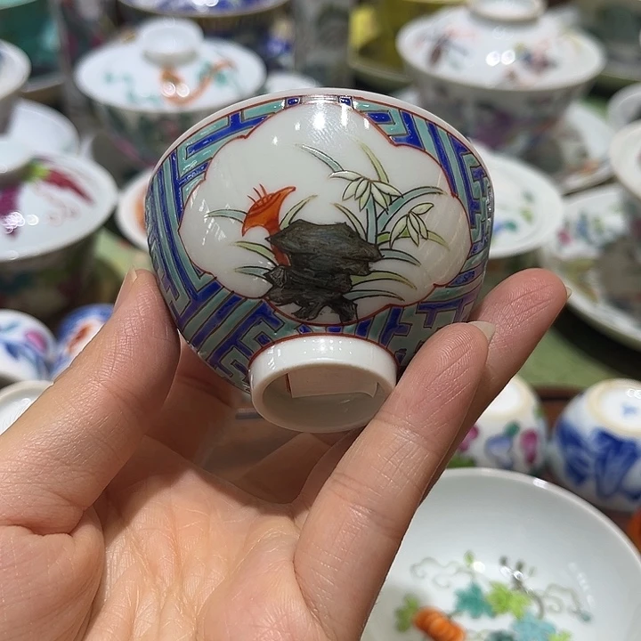 手绘茶杯盖碗陶瓷