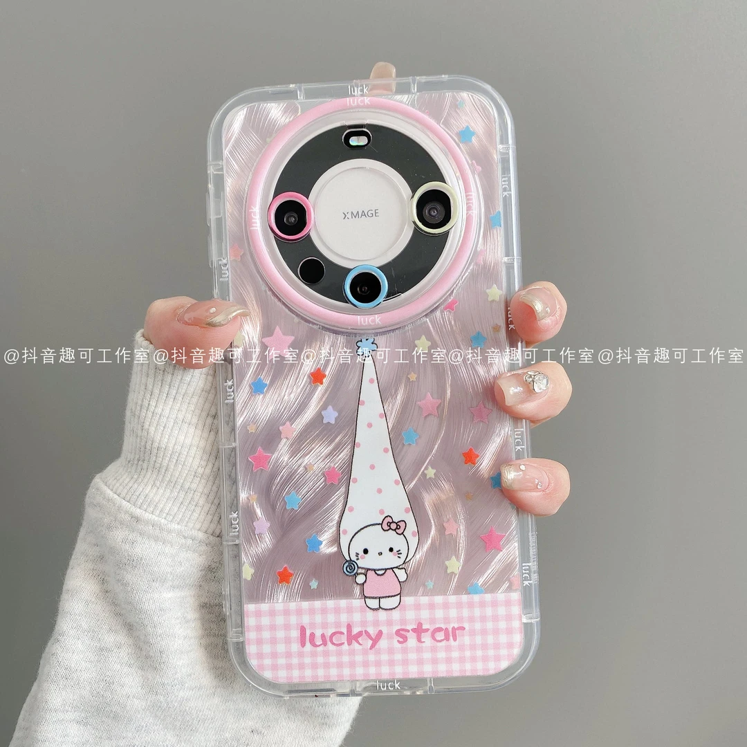 泡芙羽纱适用华为mate70pro/60/50/40/30苹果17promax手机壳星KT