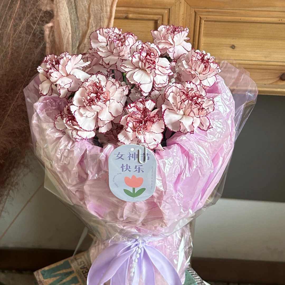 520❤【爱在每一天】18朵康乃馨混搭送爱人闺蜜妈妈长辈三八女神节鲜花小时达同城配送