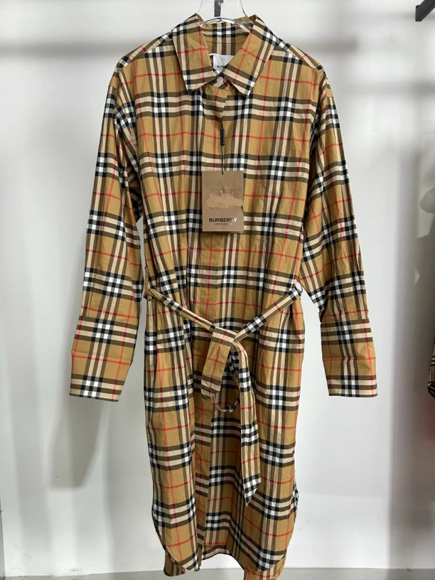 未使用 BURBERRY/博柏利 经典格纹衬衫连衣裙【专属】
