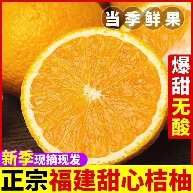 福建阳光甜桔柚 黄金贡柚甜心柚甜橘柚 新鲜水果甘甜多汁3/5斤