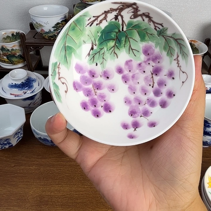 忠意堂釉下彩葡萄
