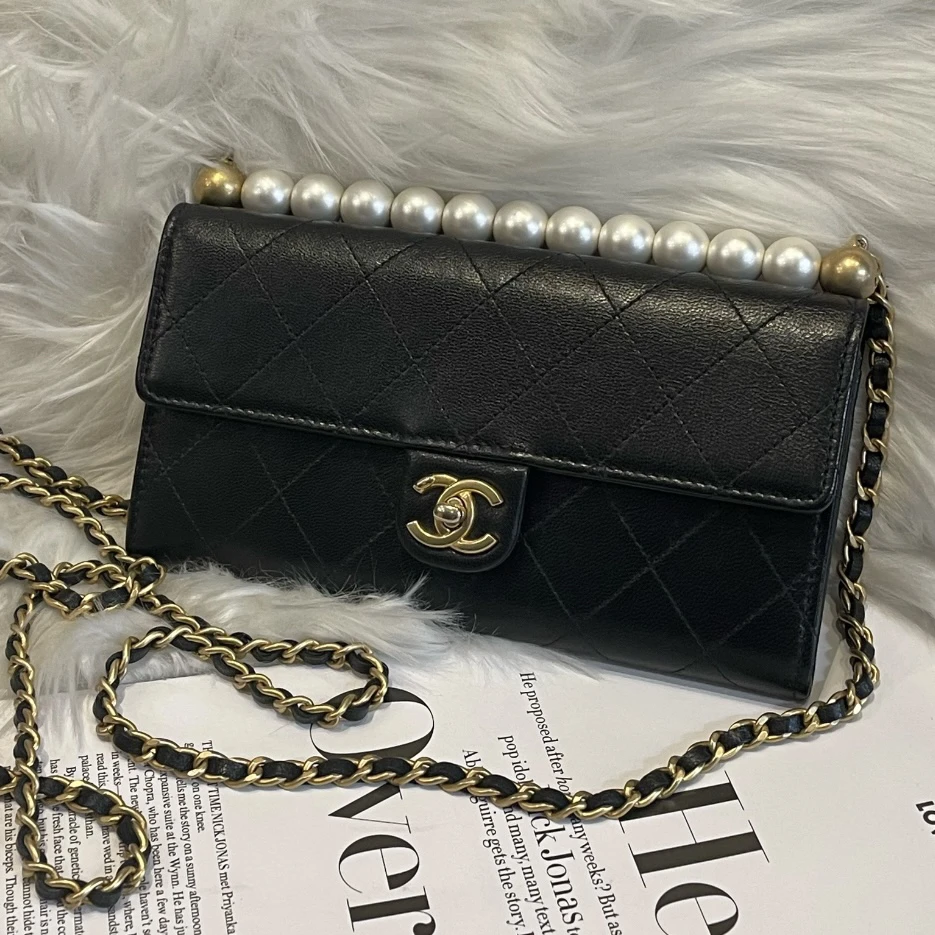 95新 Chanel/香奈儿 多多奢品/香奈儿珍珠woc斜挎包/98新