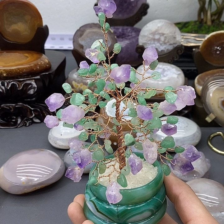 摆件未镶嵌紫晶紫晶发财树