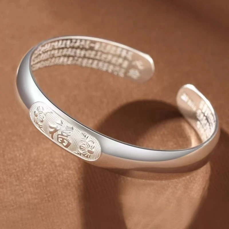 足银纯银999福手镯时尚高级送妈妈送闺蜜 WSZ-19