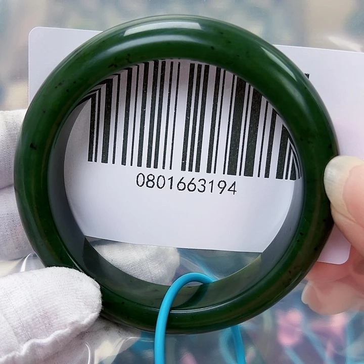 紫***珠和田玉未镶嵌手镯包容55.5