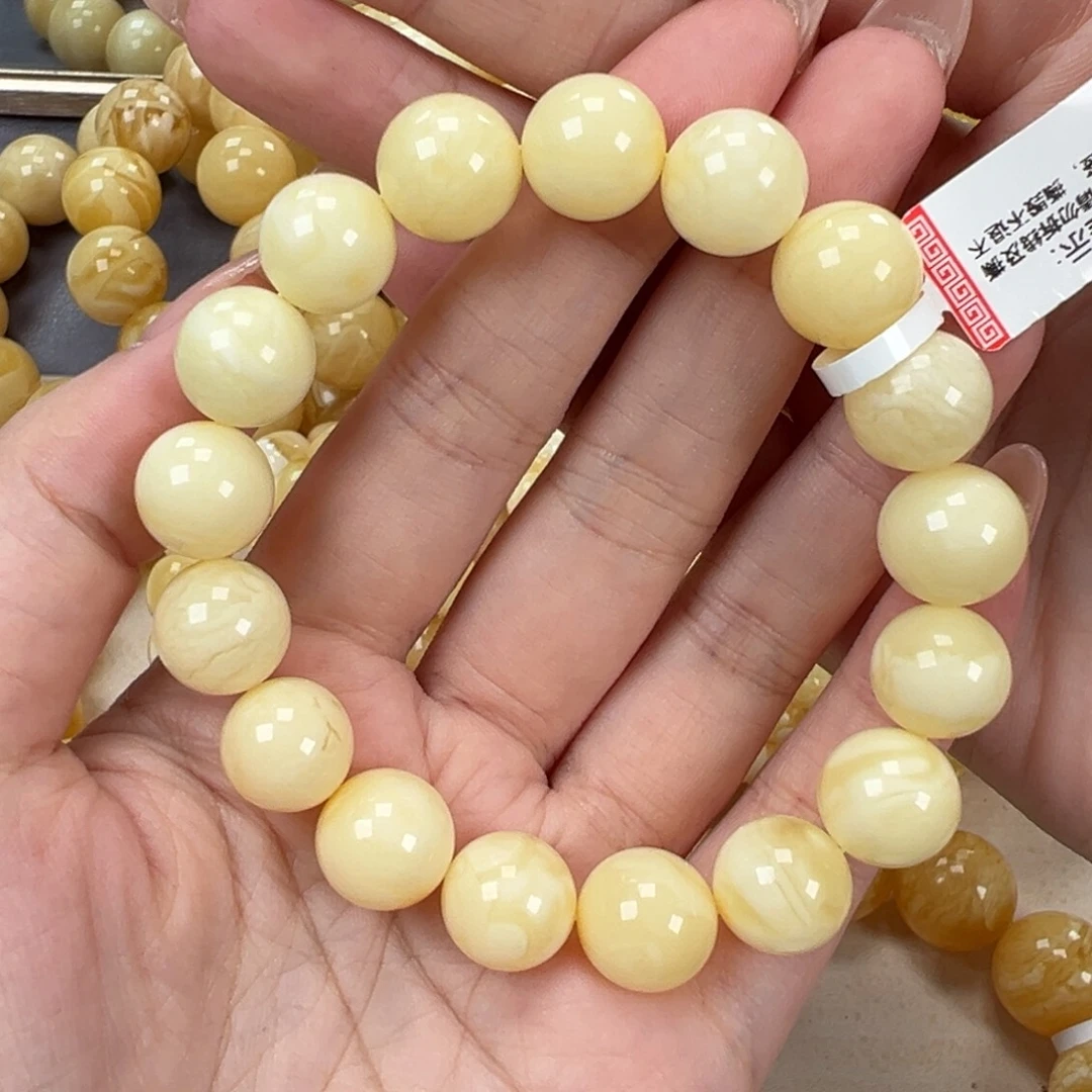 手链琥珀未镶嵌19.7白蜡