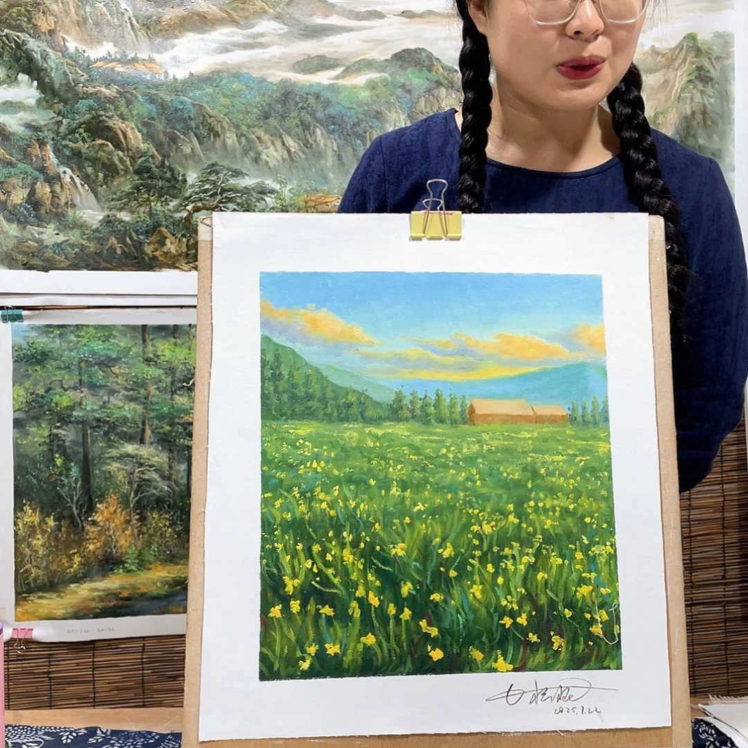 油画薇爽恭喜竞拍成功
