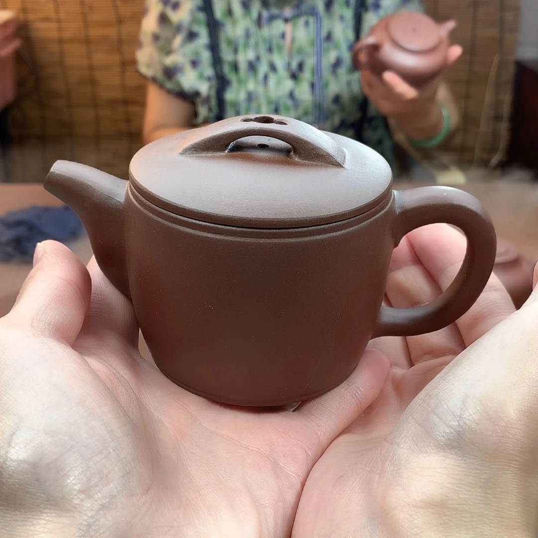 茶壶紫砂汉瓦 紫泥 200cc 周宜君