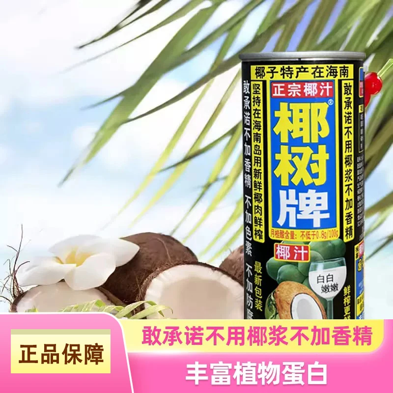 正宗椰树牌椰汁海南新鲜椰子汁椰奶果汁饮料夏天解渴饮品网红饮品