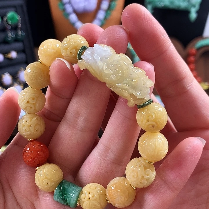 ****翡翠未镶嵌手链手串