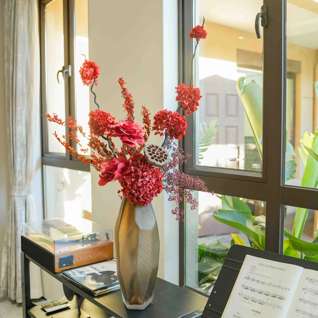 「节节高升」万事如意新年年宵花落地1.2米干花永生花摆件带瓶