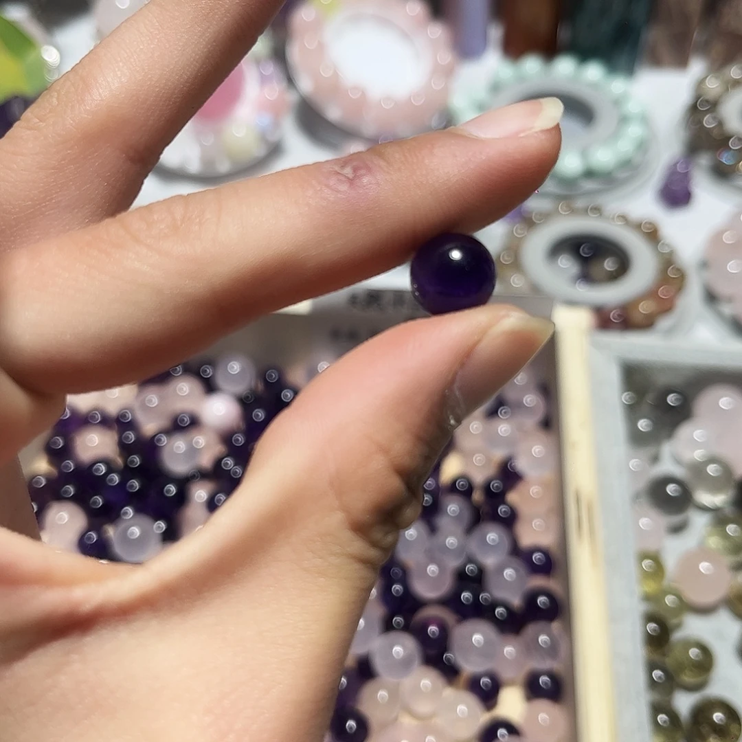 水晶珠宝半成品未镶嵌巴西紫水10➕微瑕