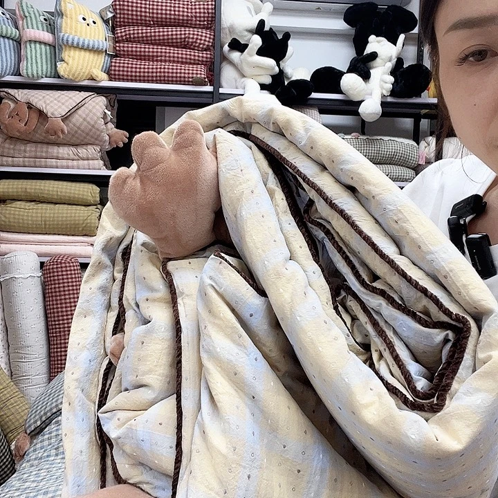 金属繁星点点双人黄色被一个